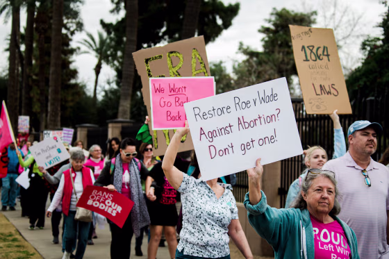 Demonstrators in Phoenix.