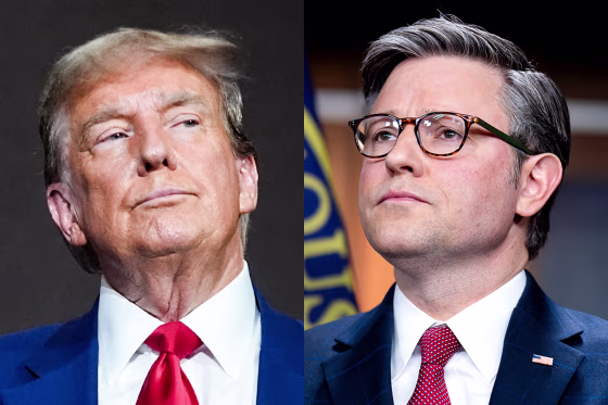 Donald Trump and Mike Johnson.