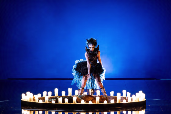 Ireland's Bambie Thug rehearses at Malmö Arena in Sweden. Eurovision is perhaps best known for off-the-wall entries that feature eccentric musical styling and outrageous performances.