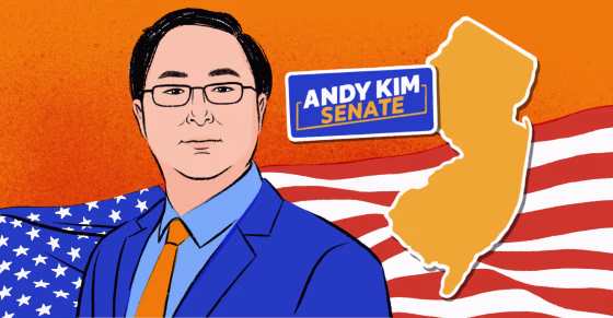 An illustrated portrait of Andy Kim