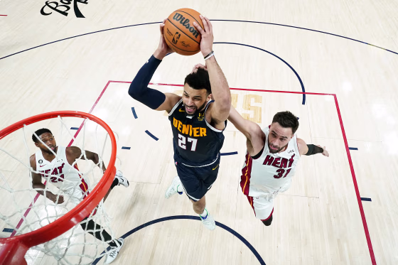 2023 NBA Finals - Game Two jamal murray drives to the net