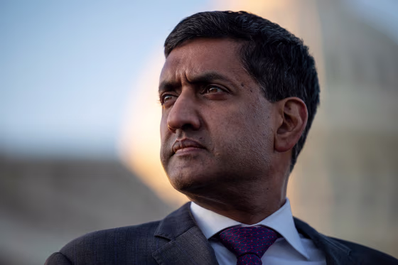 Ro Khanna looks on 
