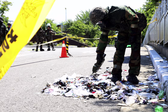 South Korea said Sunday it’ll take strong retaliatory steps against North Korea over its launch of trash-carrying balloons and other provocations on South Korea.