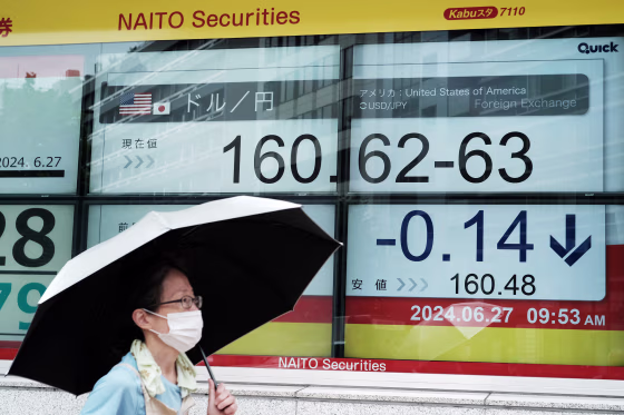 The Japanese yen hit a near-38 year low against the U.S. dollar late Wednesday, raising expectations that authorities could intervene in currency markets again.
