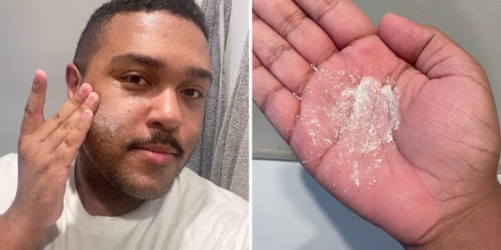 Dermalogica’s Daily Microfoliant is different from your average chemical exfoliator. It’s a powder that gently scrubs and cleans pores without irritating the skin.