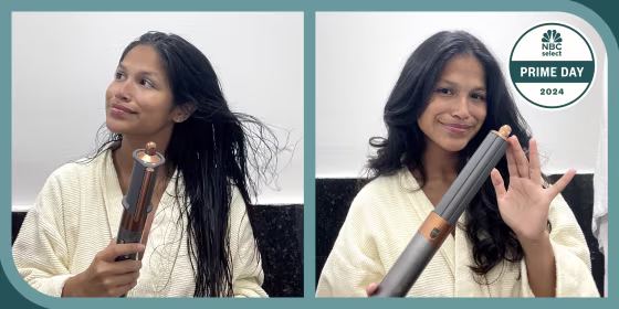To save time styling my hair, I use the Dyson Airwrap to quickly get a salon-like blowout at home.