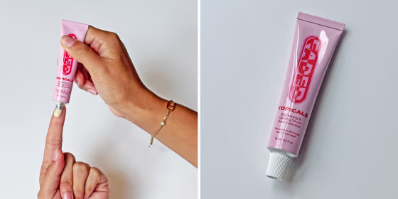 This brightening serum uses kojic and azelaic acid to improve discoloration and hyperpigmentation.