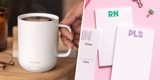 Ember Mug; Modern Classics Monogram Notepad