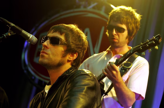 Liam Gallagher and Noel Gallagher in 2005.