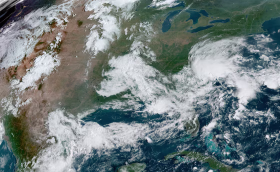 Weather over the continental United States on Sept. 16, 2024.