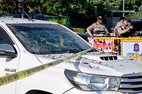 A massive blast that targeted a convoy of Chinese workers in Pakistan's largest city killed two nationals, Beijing's embassy said on October 7, in an attack claimed by a separatist group.