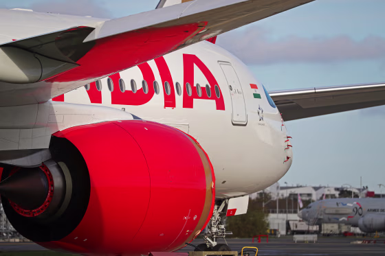 Airbus A350-941 at Toulouse airport before being delivered to Air India