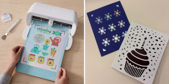 The Cricut Joy Xtra lets you cut and draw on different types of vinyl and cardstock to make decals, labels, stickers and more.
