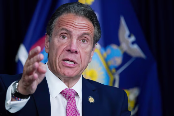 Andrew Cuomo speaks during a news conference