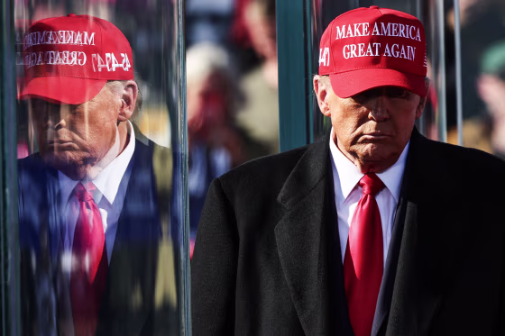 Republican presidential nominee, former U.S. President Donald Trump at a campaign rally in Lititz, Penn. on Nov. 3, 2024. 
