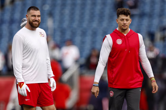 Travis Kelce and Patrick Mahomes.