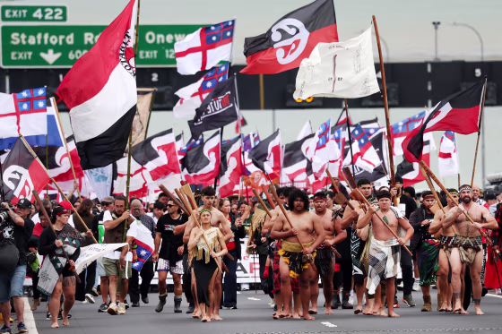 Maori Communities March To Wellington In Opposition To The Treaty Principles Bill