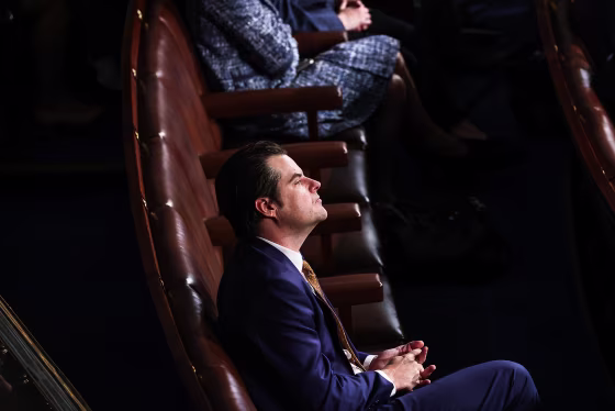 Matt Gaetz sitting in the House Chamber