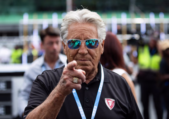 Mario Andretti at the Indianapolis 500 in 2023.