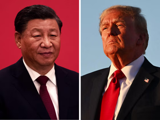 Chinese President Xi Jinping; President-elect Donald Trump.