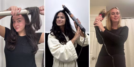You can use a blow dryer brush to style damp hair or to refresh dry hair, according to experts.