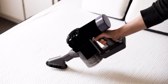 Regularly vacuuming your mattress is one easy way to remove dust and skin cells that mites feed on.