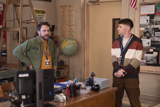 Charlie Day, left, and Chris Perfetti