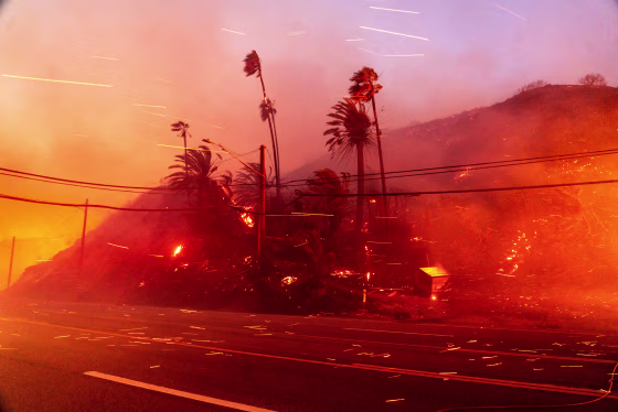Los Angeles-Area Fires Erupt As Dangerous Wind Storm Begins