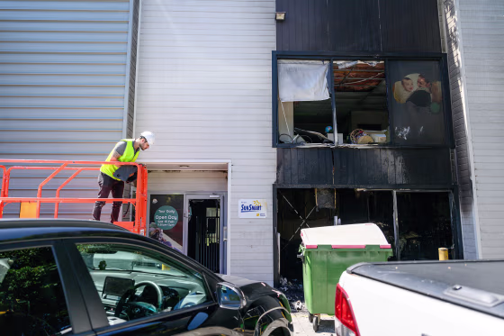  A childcare centre has been set alight and graffitied with anti-Semitic words in Sydney's south-east overnight. 