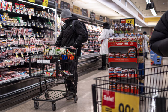 A person at a grocery store.