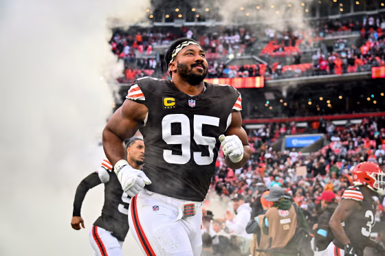 Defensive end Myles Garrett #95 
