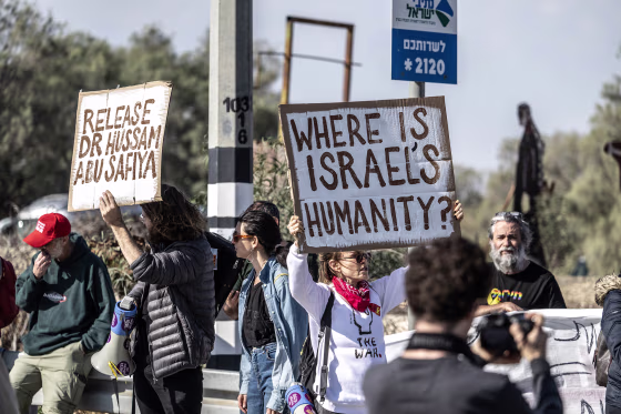 Demonstration for the release of Palestinians detained by Israel