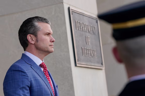 Defense Secretary Pete Hegseth at the Pentagon in Washington, D.C. on Feb. 7, 2025.