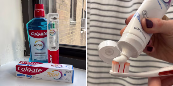 Colgate’s Total Active Prevention System includes a toothbrush, toothpaste and mouthwash that compliment each other, so the brand recommends using them together.