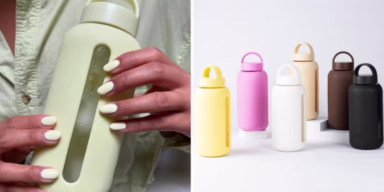 In addition to water bottles, the brand sells coffee-safe tumblers made from ceramic-coated stainless steel.