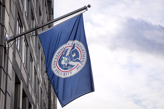 Department of Homeland Security flag.