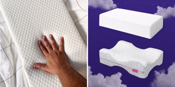 The Pillow Cube is made of a breathable memory foam that helps side sleepers avoid waking up with a stiff neck.