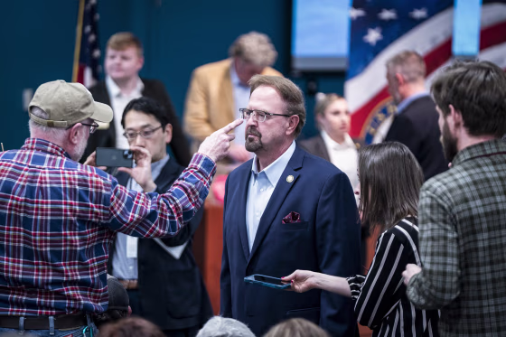 Image: Republican Representative Chuck Edwards Holds Local Town Hall Meeting With Constituents Against House Leadership Advice