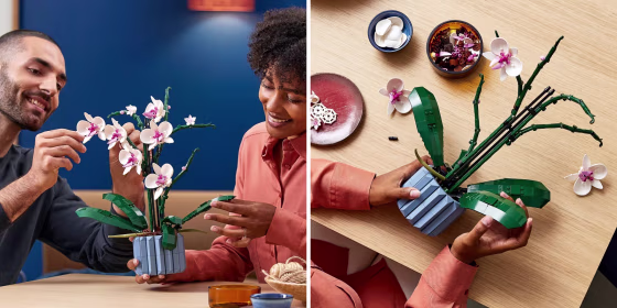 The Lego Orchid is a little over 15 inches tall when built.