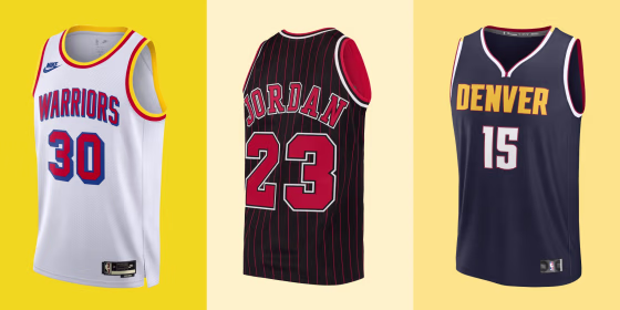 Sports stores and retailers tend to have the largest selection of NBA jerseys.