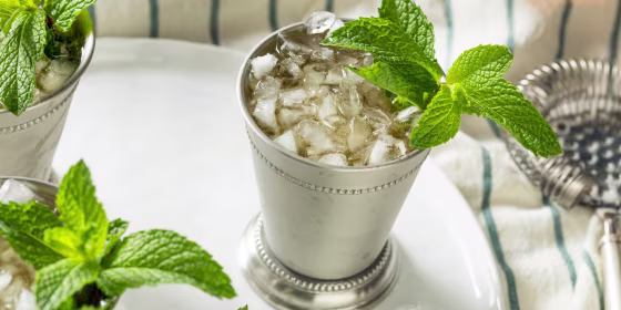 Mint julep glasses are traditionally made from silver to help keep your cocktail cold.

