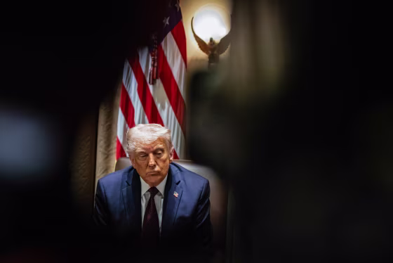 Donald Trump pouts