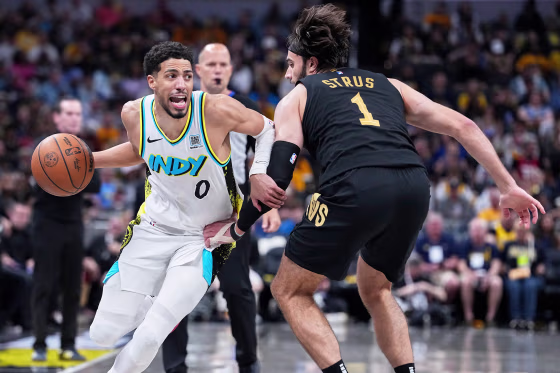 Cavaliers Pacers Basketball Indiana Pacers guard Tyrese Haliburton