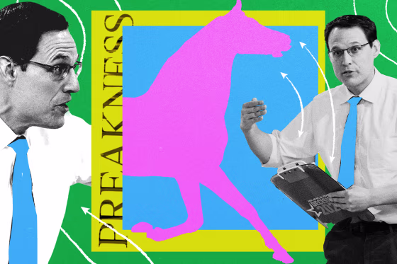 Photo Illustration: Steve Kornacki and a horse