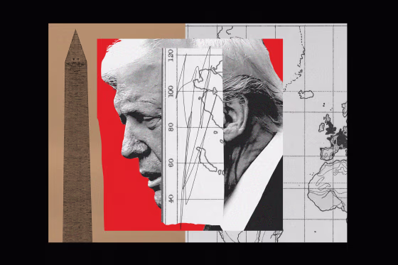 Photo illustration of Donald Trump