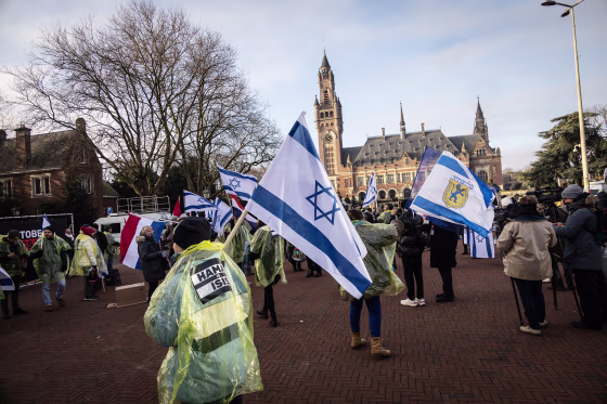 Protesters Rally Outside Court Hearing On Gaza Genocide Case