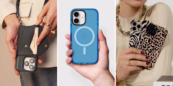 Phone cases range from ultra-durable to fashionable crossbody bandoliers.
