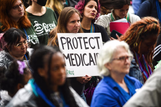 People protest the upcoming Medicaid cuts 
