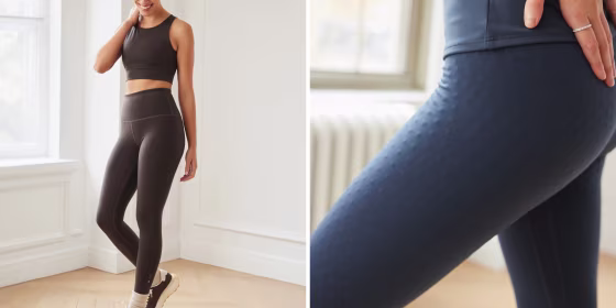Microbeads woven into the thighs and butt of these leggings offer gentle massage as you move.