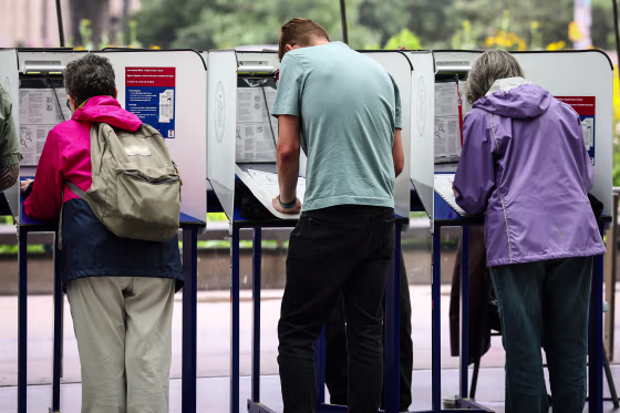Image: Early Voting Continues For New York Primary Elections